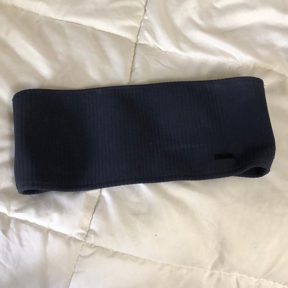 TRIANGL Navy Ribbed Bandeau Top